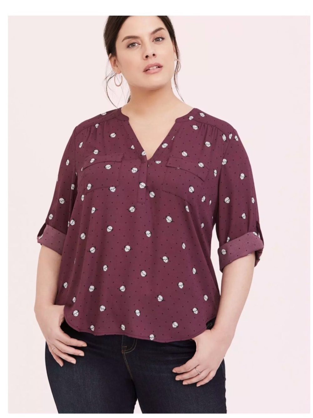 Torrid Harper Top with Pug heads
4X